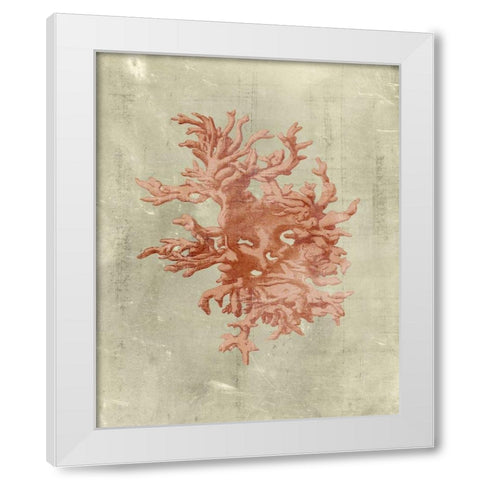 Coral in Terra Cotta White Modern Wood Framed Art Print by Vision Studio