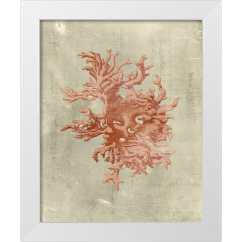 Coral in Terra Cotta White Modern Wood Framed Art Print by Vision Studio
