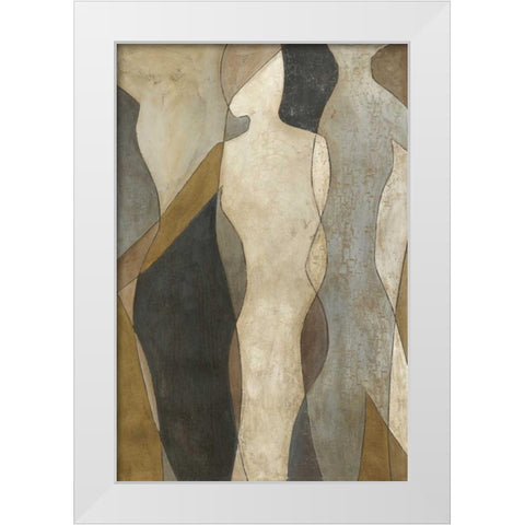 Figure Overlay I White Modern Wood Framed Art Print by Meagher, Megan