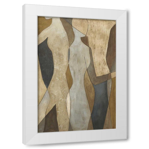 Figure Overlay II White Modern Wood Framed Art Print by Meagher, Megan