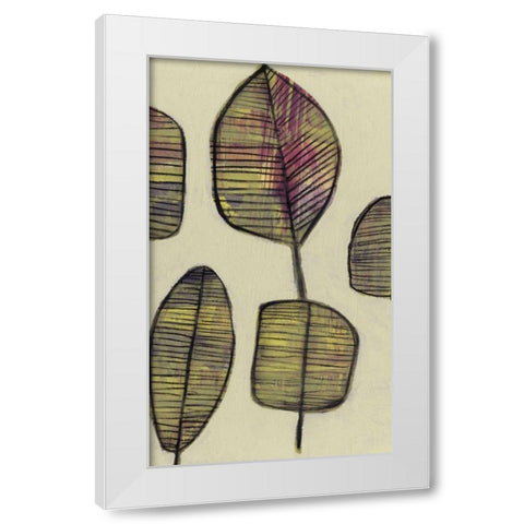 Leaflets II White Modern Wood Framed Art Print by Goldberger, Jennifer