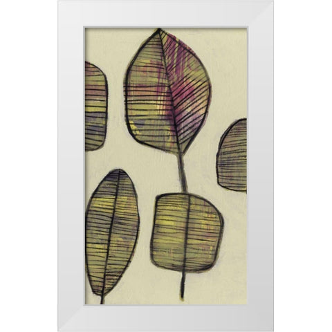 Leaflets II White Modern Wood Framed Art Print by Goldberger, Jennifer