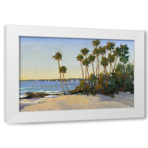 Distant Shore I White Modern Wood Framed Art Print by OToole, Tim