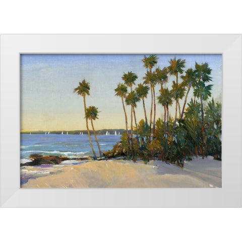 Distant Shore I White Modern Wood Framed Art Print by OToole, Tim