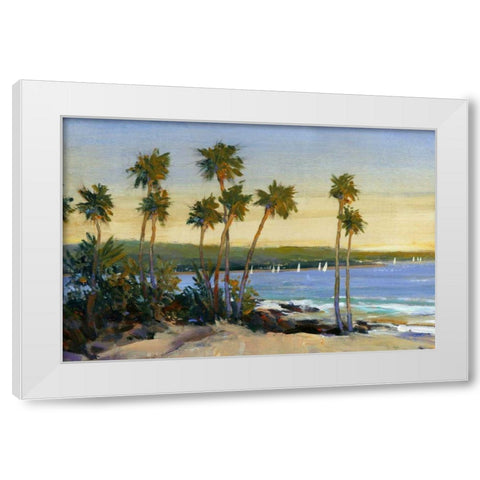 Distant Shore II White Modern Wood Framed Art Print by OToole, Tim