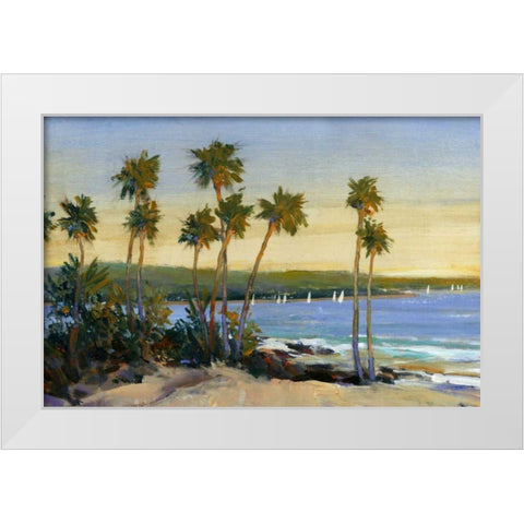 Distant Shore II White Modern Wood Framed Art Print by OToole, Tim