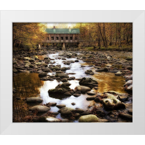 Bridge Over Rocky Waters White Modern Wood Framed Art Print by Head, Danny