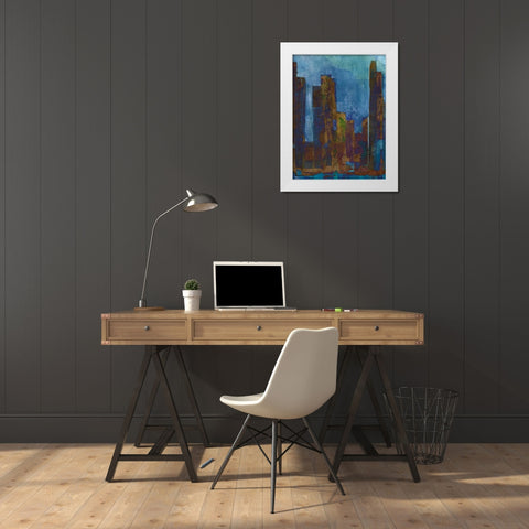 Urban Dusk I White Modern Wood Framed Art Print by Fagalde, Jarman