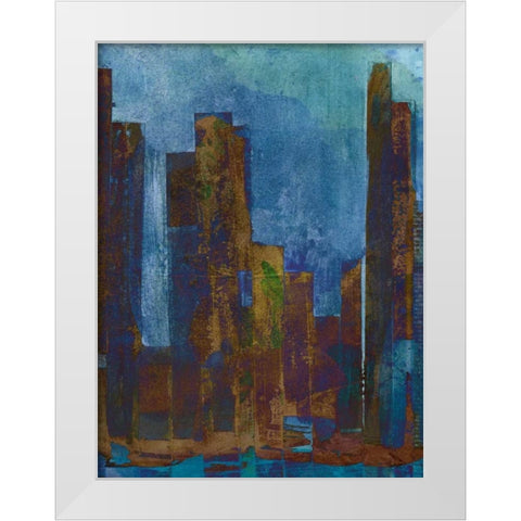 Urban Dusk I White Modern Wood Framed Art Print by Fagalde, Jarman