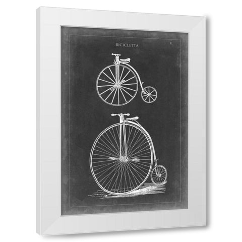 Vintage Bicycles I White Modern Wood Framed Art Print by Vision Studio