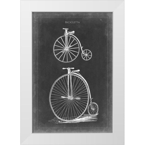 Vintage Bicycles I White Modern Wood Framed Art Print by Vision Studio
