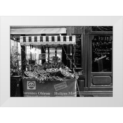 Cafe Charm, Paris I White Modern Wood Framed Art Print by DeNardo, Laura