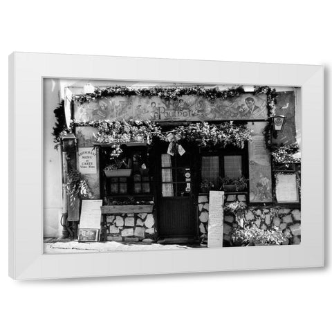 Cafe Charm, Paris II White Modern Wood Framed Art Print by DeNardo, Laura