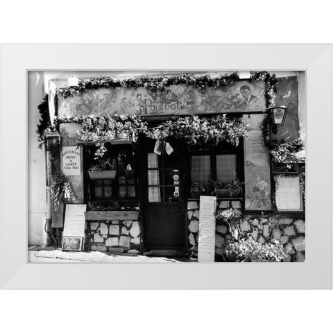 Cafe Charm, Paris II White Modern Wood Framed Art Print by DeNardo, Laura