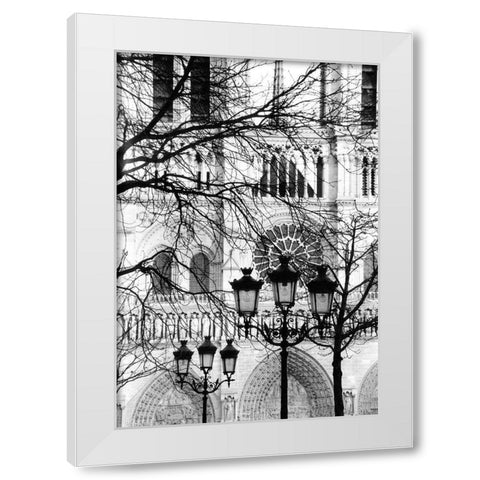Notre Dame Cathedral II White Modern Wood Framed Art Print by DeNardo, Laura