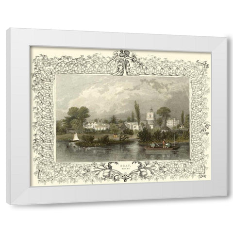 Bray White Modern Wood Framed Art Print by Tombleson