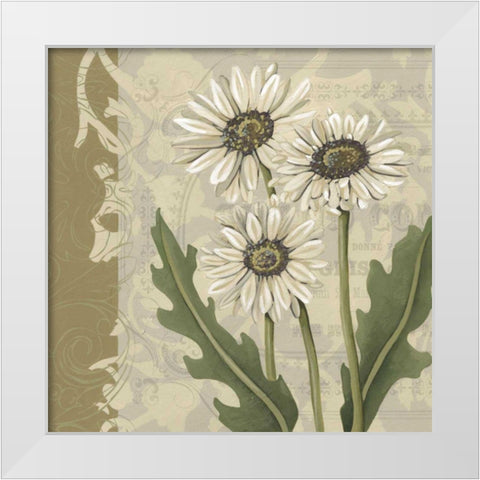 Paris Daisy I White Modern Wood Framed Art Print by Zarris, Chariklia