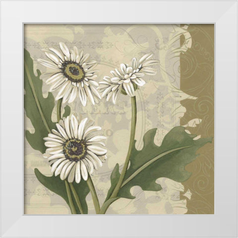 Paris Daisy II White Modern Wood Framed Art Print by Zarris, Chariklia