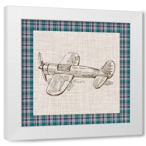 Retro Toys IV White Modern Wood Framed Art Print by Vision Studio