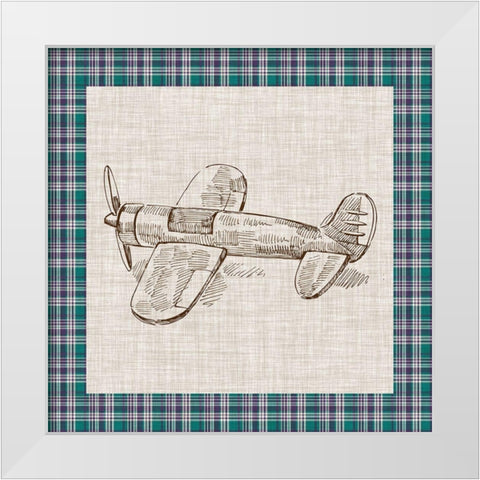 Retro Toys IV White Modern Wood Framed Art Print by Vision Studio