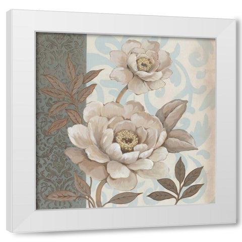 Small Parisian Peony II White Modern Wood Framed Art Print by OToole, Tim