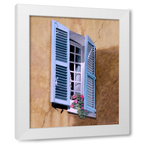 Mediterranean Sunlight White Modern Wood Framed Art Print by Swanson, Michael