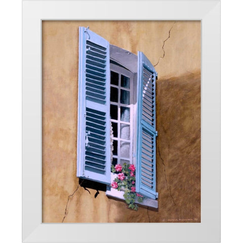 Mediterranean Sunlight White Modern Wood Framed Art Print by Swanson, Michael