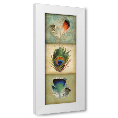 2-Up Feather Triptych I White Modern Wood Framed Art Print by Goldberger, Jennifer