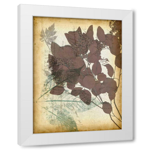 Leaf Letters I White Modern Wood Framed Art Print by Goldberger, Jennifer