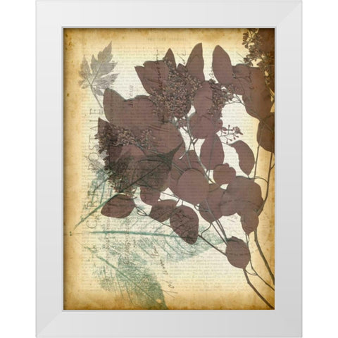 Leaf Letters I White Modern Wood Framed Art Print by Goldberger, Jennifer