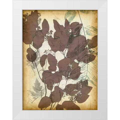 Leaf Letters II White Modern Wood Framed Art Print by Goldberger, Jennifer