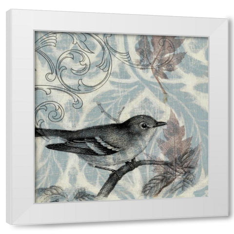 Autumn Songbird I White Modern Wood Framed Art Print by Goldberger, Jennifer