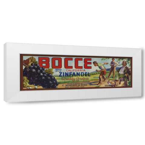 2-Up Vintage Wine Label II White Modern Wood Framed Art Print by Vision Studio