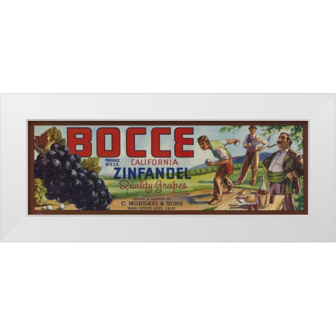 2-Up Vintage Wine Label II White Modern Wood Framed Art Print by Vision Studio