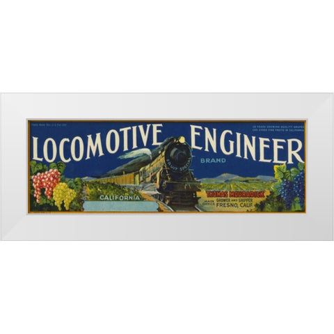 2-Up Vintage Wine Label IV White Modern Wood Framed Art Print by Vision Studio