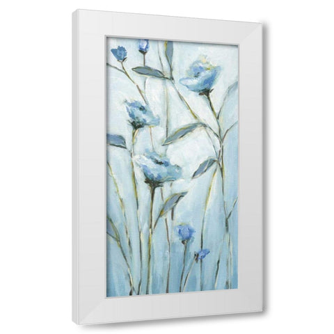 Blue Love White Modern Wood Framed Art Print by Long, Christina