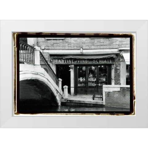 A Venetian Stroll I White Modern Wood Framed Art Print by DeNardo, Laura
