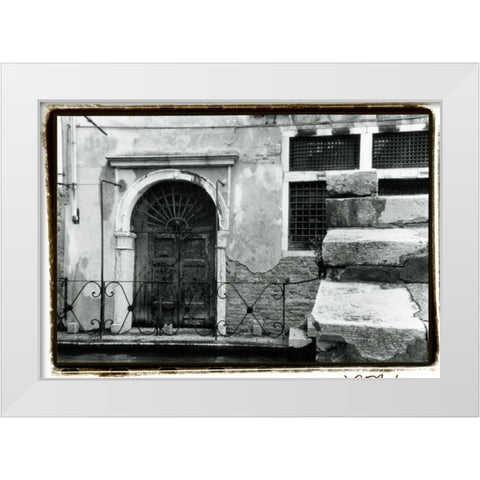 A Venetian Stroll II White Modern Wood Framed Art Print by DeNardo, Laura