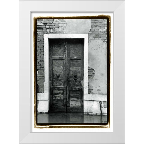 The Doors of Venice III White Modern Wood Framed Art Print by DeNardo, Laura