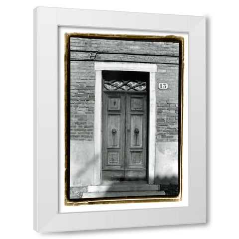 The Doors of Venice IV White Modern Wood Framed Art Print by DeNardo, Laura