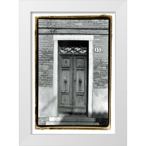 The Doors of Venice IV White Modern Wood Framed Art Print by DeNardo, Laura