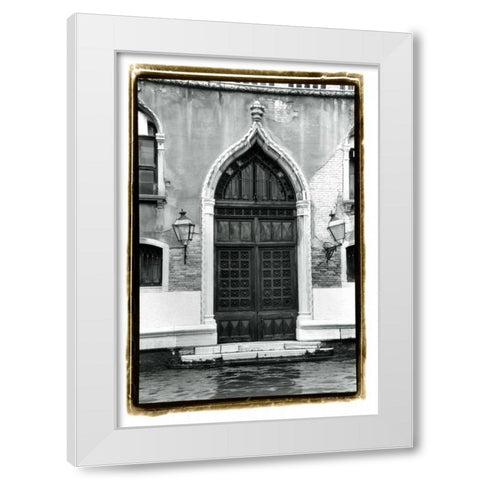 The Doors of Venice V White Modern Wood Framed Art Print by DeNardo, Laura