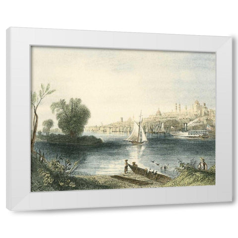 Albany, New York White Modern Wood Framed Art Print by Vision Studio