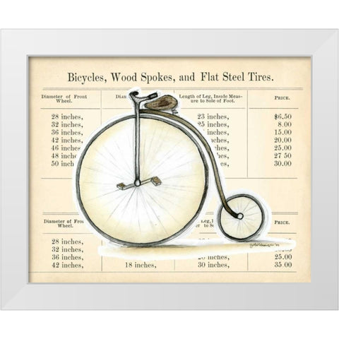 Lets Go For a Spin I White Modern Wood Framed Art Print by Goldberger, Jennifer