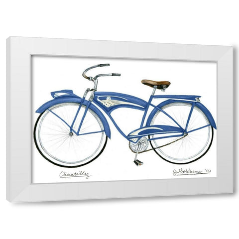 Blue Chantilly White Modern Wood Framed Art Print by Goldberger, Jennifer