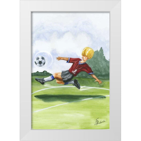 Kickin it I White Modern Wood Framed Art Print by Throckmorton, Jay
