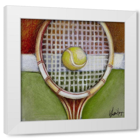 40 Love White Modern Wood Framed Art Print by Harper, Ethan