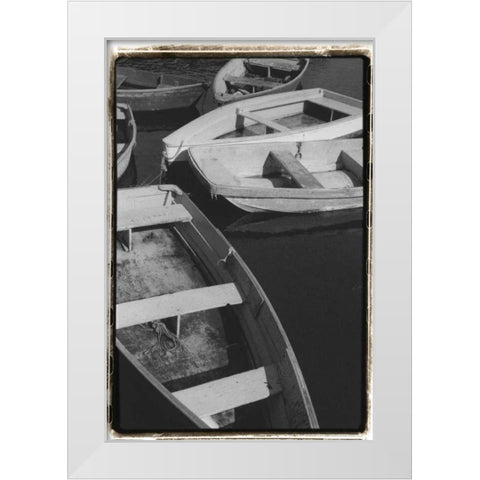 5 at Rest White Modern Wood Framed Art Print by DeNardo, Laura