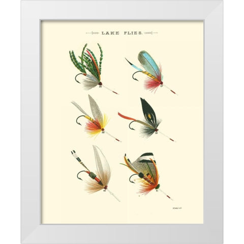 Lake Flies I White Modern Wood Framed Art Print by Vision Studio