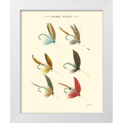 Lake Flies II White Modern Wood Framed Art Print by Vision Studio